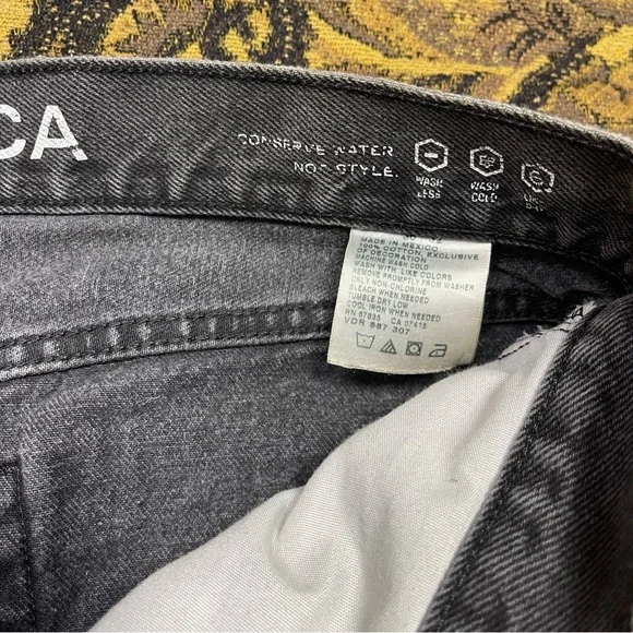 Vtg Y2K Nautica Jeans Mens Size 36x32 Baggy Black Skater Hip‎ Hop Actual - Picture 6 of 11